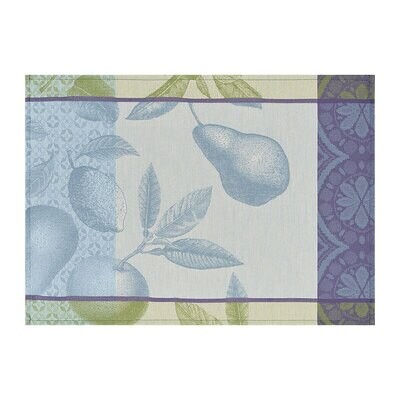 Le Jacquard Francais Arriere-Pays Blue Coated Placemat 20 x 14 Inch 27413 Set of 4, MPN: 27413, 366…