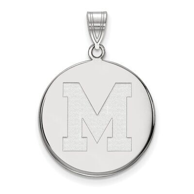 University of Memphis Large Disc Pendant 14k White Gold 4W041UMP, MPN: 4W041UMP, 886774847993
