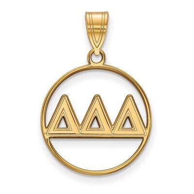 Delta Delta Delta Small Circle Pendant Gold-plated Silver GP011DDD, MPN: GP011DDD, 886774912448
