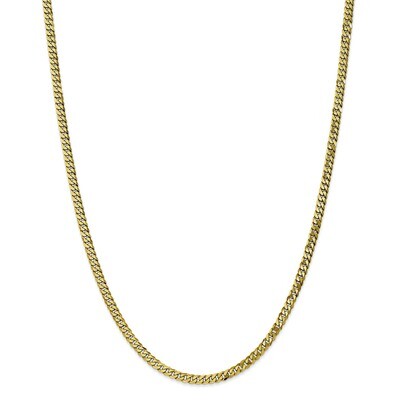 Leslie&#39;s 3.9mm Flat Beveled Curb Chain 7 Inch 10k Gold HB-8224-7, MPN: 8224-7, 191101756085