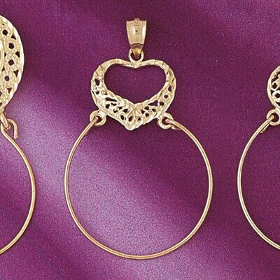 Dazzlers Jewelry Holder Pendant Necklace Charm Bracelet in Yellow, White or Rose Gold 4203, MPN: DZ…