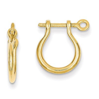 Shackle Link Screw Earrings 14k Gold TF528, MPN: TF528, 637218057924