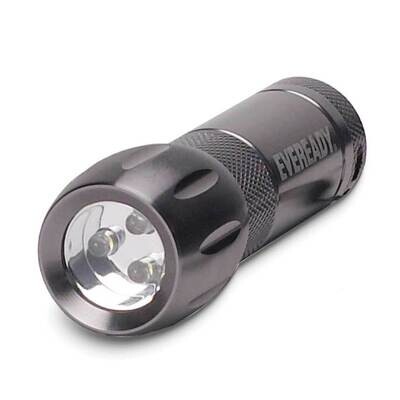 Eveready Compact Metal LED 80 Lumens Flashlight with Three AAA Eveready Batteries JT5346, MPN: JT53…