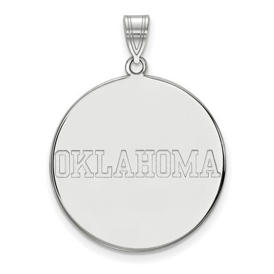 University of Oklahoma x-Large Disc Pendant 10k White Gold 1W057UOK, MPN: 1W057UOK, 886774790985