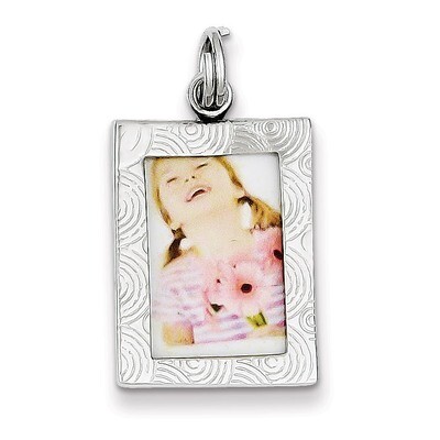 Picture Frame Charm Sterling Silver Polished QC6804, MPN: QC6804, 883957551135