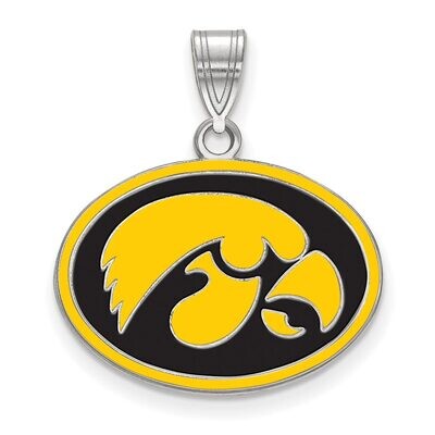 University of Iowa Medium Enamel Pendant Sterling Silver SS086UIA, MPN: SS086UIA, 886774725864