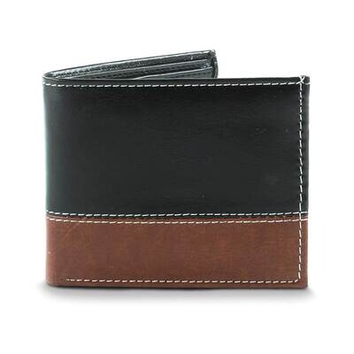 Two-tone Vegan Leather Wallet with Gift Box GM23245, MPN: GM23245,