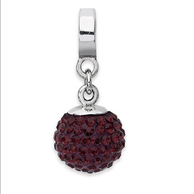 January Swarovski Elements Ball Dangle Bead - Sterling Silver QRS1253JAN, MPN: QRS1253JAN, 88395727…