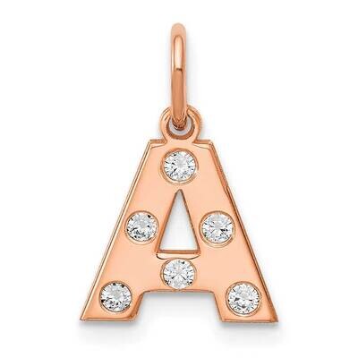 Initial with Diamonds Charm 14k Rose Gold XNA1368R, MPN: XNA1368R,