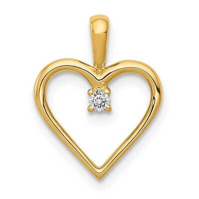 Aa .03Ct. Diamond Heart Pendant 14k Gold AA Diamond PM4816-003-YA, MPN: PM4816-003-YA, 883957114057