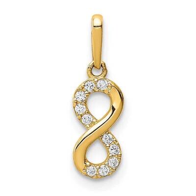 Infinity Symbol Pendant 14k Gold CZ Diamond YC1390, MPN: YC1390, 191101902352