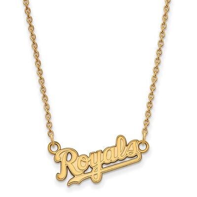 Kansas City Royals Small Pendant with Chain Necklace 10k Yellow Gold 1Y018ROY-18, MPN: 1Y018ROY-18,…