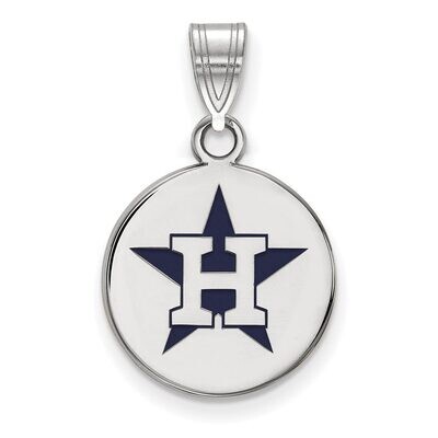 Houston Astros Small Enamel Disc Pendant Sterling Silver SS016AST, MPN: SS016AST, 886774627687