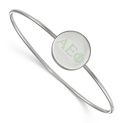 Alpha Epsilon Phi Enameled Slip-on Bangle Sterling Silver SS023AEP-8, MPN: SS023AEP-8, 191101098338