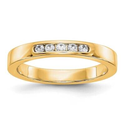 Diamond Vs/Si, D E F, 5-Stone Channel Band 14k Yellow Gold True Origin Lab Grown RM3276B-014-YLD, M…