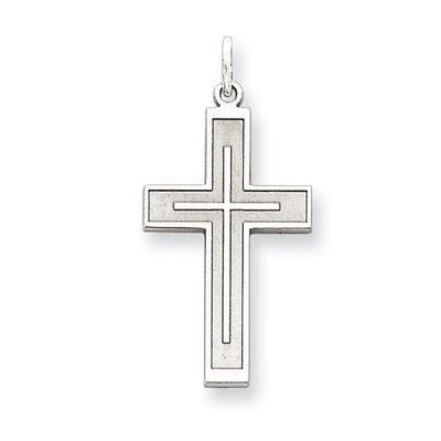 Cross Charm Laser Designed Sterling Silver QXR119, MPN: QXR119, 883957531083
