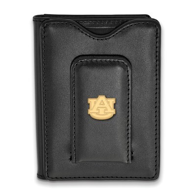Auburn University Black Leather Wallet Gold-plated Sterling Silver GP013AU-W1, MPN: GP013AU-W1, 886…
