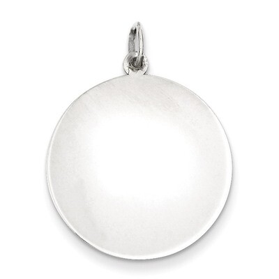 Round Disc Charm Engravable Sterling Silver QM373/18, MPN: QM373/18, 883957585215