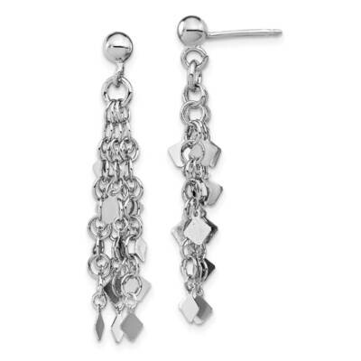 Leslie&#39;s Post Dangle Earrings Sterling Silver Rhodium-plated HB-QLE1313, MPN: QLE1313, 191101879166