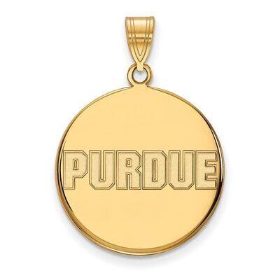 Purdue Large Disc Pendant 10k Yellow Gold 1Y076PU, MPN: 1Y076PU, 886774822792