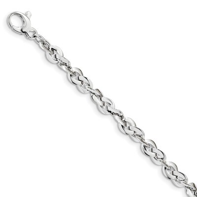 7.5 Inch Polished Bracelet 14k white Gold SF2412-7.5, MPN: SF2412-7.5, 191101335211