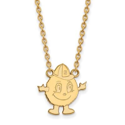 Syracuse University Large Pendant with Chain Necklace Gold-plated Silver GP031SYU-18, MPN: GP031SYU…
