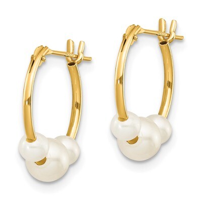 Fresh Water Cultured Pearl Hoop Earrings - 14k Gold SE1568 by Madi K, MPN: SE1568, 27657635058