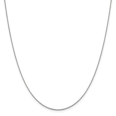 Leslie&#39;s 1.15 mm Diamond-cut Oval Open Cable Link Chain 16 Inch 14K White Gold HB-7203-16, MPN: 720…