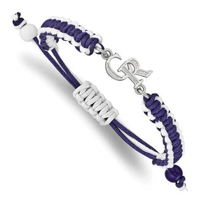 MLB Colorado Rockies Adjustable Cord Bracelet Stainless Steel ST514ROK, MPN: ST514ROK, 634401016096