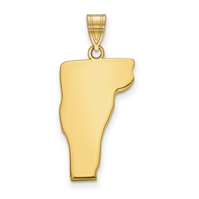 Vermont State Pendant Charm Gold-plated on Silver Engravable XNA707GP-VT, MPN: XNA707GP-VT, 8867747…