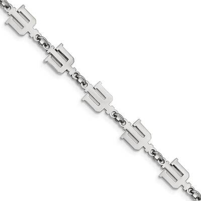 Indiana University Logo Link with 1.5 In Extender Bracelet Stainless Steel ST515IU, MPN: ST515IU, 6…