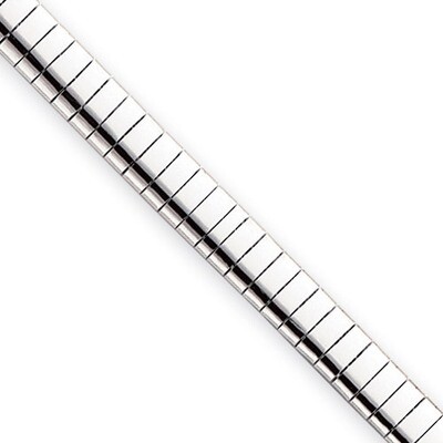 8.25 inch Rhodium-plated 6mm Omega Bracelet KW488-8.25