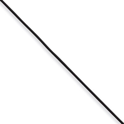 16 Inch 1.5mm Black Leather Cord Necklace Sterling Silver QG1297-16, MPN: QG1297-16, 191101275173