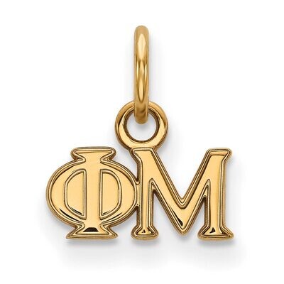 Phi Mu Extra Small Pendant Gold-plated Silver GP001PHM, MPN: GP001PHM, 886774890463