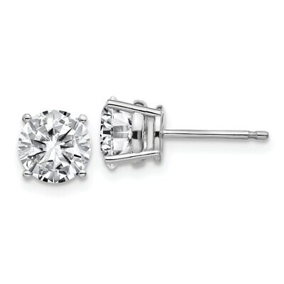 Round 4-Prong Medium Weight .62ct. Post Earring Mounting 14k White Gold WG326-10MT, MPN: WG326-10MT…