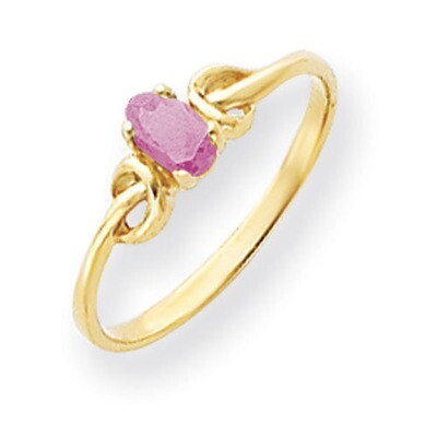 Pink Tourmaline Ring 14k Gold 5x3mm Oval Y4650PT, MPN: Y4650PT, 883957560144