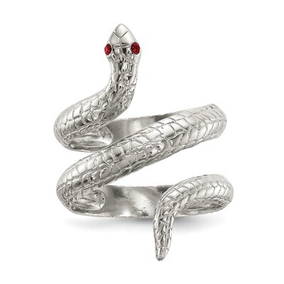 Crystal Snake Ring Sterling Silver QR6698, MPN: QR6698, 886774012490