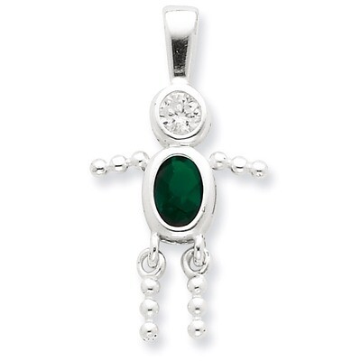 May Boy Pendant Diamond Sterling Silver QC6713MAY, MPN: QC6713MAY, 716838193929