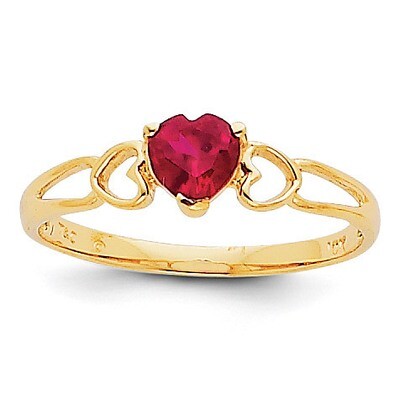 Ruby Birthstone Ring 14k Gold XBR160, MPN: XBR160, 883957373775