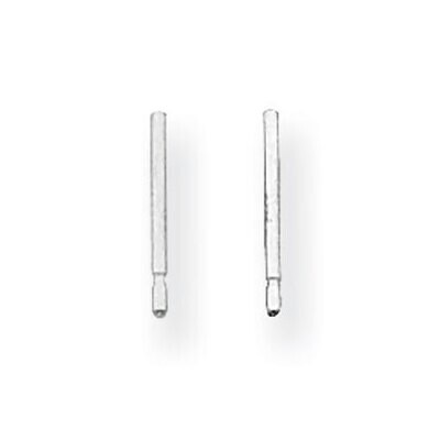 Single Notched Friction Earring Post 14k White Gold WG691, MPN: WG691,