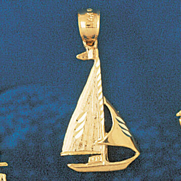 Dazzlers Jewelry Sailboat Pendant Necklace Charm Bracelet in Yellow, White or Rose Gold 1258, MPN: …