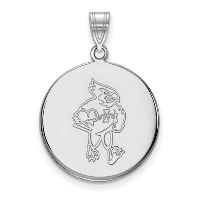 Iowa State University Large Disc Pendant Sterling Silver SS038IAS, MPN: SS038IAS, 886774686509