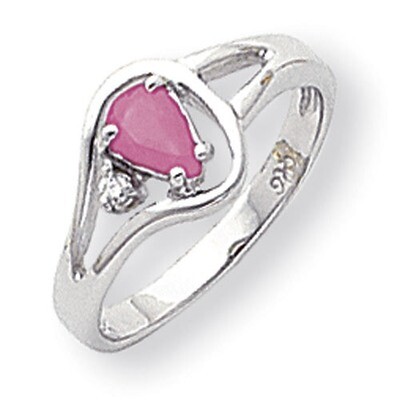 Pink Sapphire Diamond Ring 14k white Gold 6x4mm Pear Y2071SP/A, MPN: Y2071SP/A, 883957691084