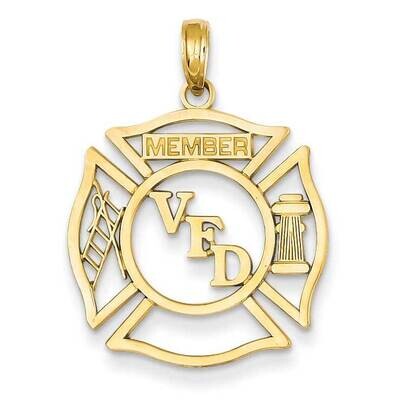 VFD Member Shield Pendant 14k Gold K2849, MPN: K2849, 637218015498