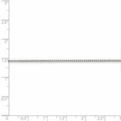 22 Inch Rhodium-plated 1.25mm Box Chain Sterling Silver QBX024R-22, MPN: QBX024R-22, 886774123127