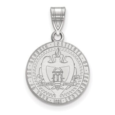 Georgia Institute of Technology Medium Crest Pendant Sterling Silver SS055GT, MPN: SS055GT, 8867746…