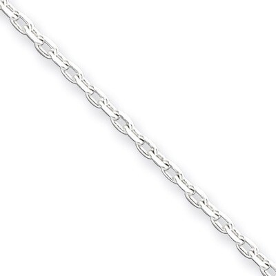 20 Inch 1.5mm Beveled Oval Cable Chain Sterling Silver QCA050-20, MPN: QCA050-20, 883957083230