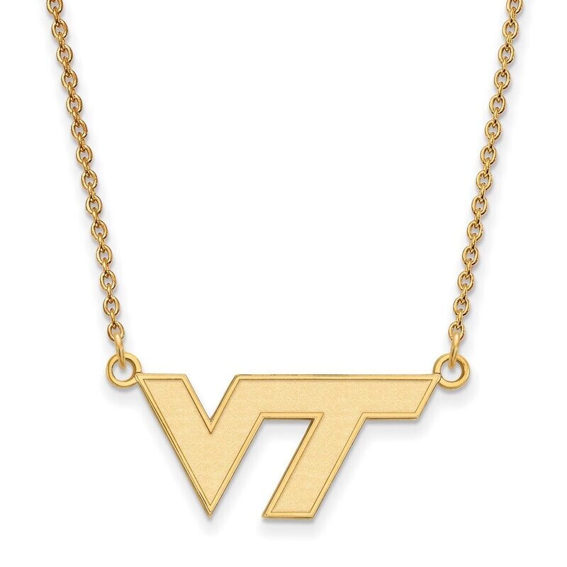 Virginia Tech Small Pendant with Chain Necklace 14k Yellow Gold 4Y009VTE-18, MPN: 4Y009VTE-18, 8867…