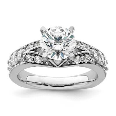 Si1/Si2, G H I, Semi-Mount Engagement Ring 14k White Gold Lab Grown Diamond RM8985E-150-WLG, MPN: R…