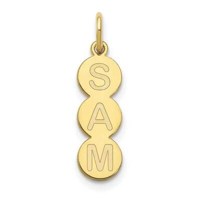 3 Letter Bubble Pendant 10k Gold 10XNA1332Y, MPN: 10XNA1332Y,